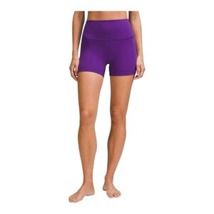Lululemon Align High-Rise Short 4” Nulu College Purple Size 12 Yoga Comfort NWT
